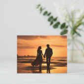 Carte Postale Coucher de soleil romantique (Debout devant)