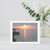 Carte Postale Coucher de soleil rouge (Debout devant)
