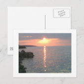 Carte Postale Coucher de soleil rouge (Devant / Derrière)