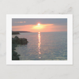Carte Postale Coucher de soleil rouge