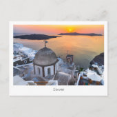 Carte postale Coucher de soleil Santorin, Grèce, î (Devant)