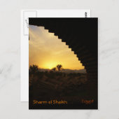 Carte Postale coucher de soleil Sharm el Sheikh (Devant / Derrière)
