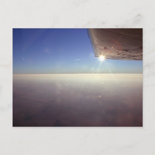 Carte Postale Coucher de soleil sous l'aile (Devant)