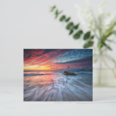 Carte Postale Coucher de soleil spectaculaire | Stone Beach, El (Debout devant)