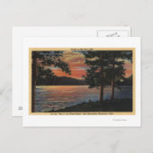 Carte Postale Coucher de soleil sur Big Bear Lake (Devant / Derrière)