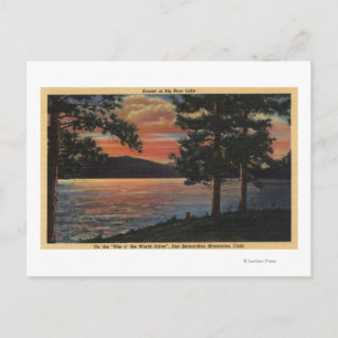 Carte Postale Coucher de soleil sur Big Bear Lake