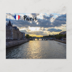 Carte Postale Coucher de soleil sur Conciergerie - Paris, France