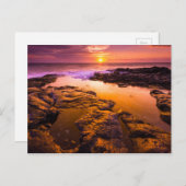Carte Postale Coucher de soleil sur des bassins de marée, Hawaï (Devant / Derrière)