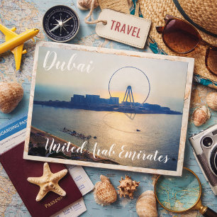 Carte Postale Coucher de soleil sur Dubaï – Ville des merveilles