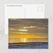 Carte Postale Coucher de soleil sur Fort Myers Beach, Floride (Devant / Derrière)