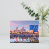 Carte Postale Coucher de soleil sur Indianapolis, Indiana, USA (Debout devant)