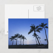 Carte Postale Coucher de soleil sur Kahaluu Bay à Kona, Hawaii (Devant / Derrière)