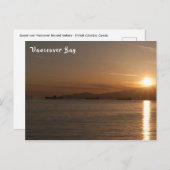 Carte Postale Coucher de soleil sur la baie de Vancouver - Canad (Devant / Derrière)