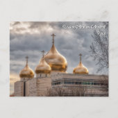 Carte Postale Coucher de soleil sur la cathédrale orthodoxe russ (Devant)