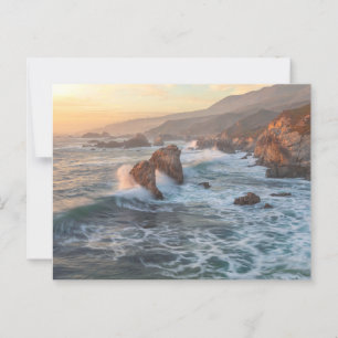 Carte Postale Coucher de soleil sur la côte californienne avec v