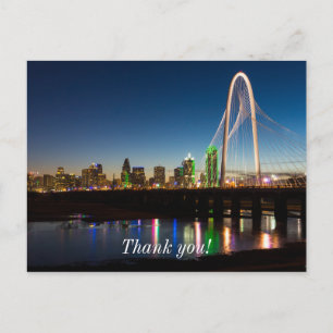 Carte Postale Coucher de soleil sur la ligne d'horizon de Dallas