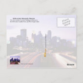 Carte Postale Coucher de soleil sur la ligne d'horizon, Minneapo (Dos)