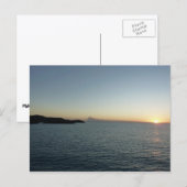 Carte Postale Coucher de soleil sur la mer de l'île Antigua II (Devant / Derrière)