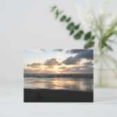 Carte Postale coucher de soleil sur la plage (Debout devant)