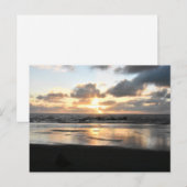 Carte Postale coucher de soleil sur la plage (Devant / Derrière)