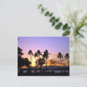 Carte Postale Coucher de soleil sur la plage (Debout devant)
