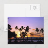 Carte Postale Coucher de soleil sur la plage (Devant / Derrière)