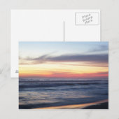 Carte Postale Coucher de soleil sur la plage (Devant / Derrière)