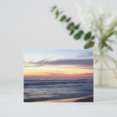 Carte Postale Coucher de soleil sur la plage (Debout devant)