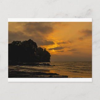 Carte Postale Coucher de soleil sur la plage à Webster New York