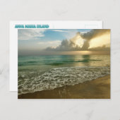 Carte Postale Coucher de soleil sur la plage Anna Maria (Devant / Derrière)