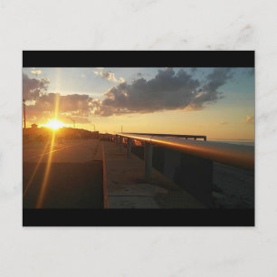 Carte Postale Coucher de soleil sur la plage de Nantasket