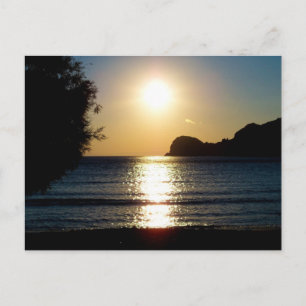 Carte Postale Coucher de soleil sur la plage de Syros