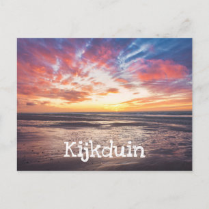 Carte Postale Coucher de soleil sur la plage et la mer