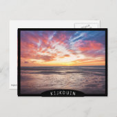 Carte Postale Coucher de soleil sur la plage et la mer (Devant / Derrière)