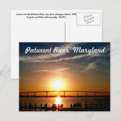 Carte Postale Coucher de soleil sur la rivière Patuxent, île Sol (Devant / Derrière)
