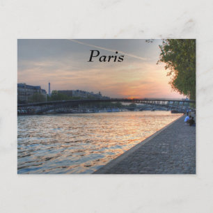 Carte Postale Coucher de soleil sur la Seine