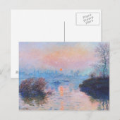 Carte Postale Coucher de soleil sur la Seine par Claude Monet (Devant / Derrière)