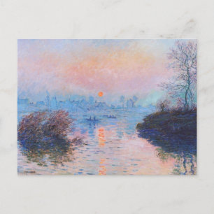 Carte Postale Coucher de soleil sur la Seine par Claude Monet
