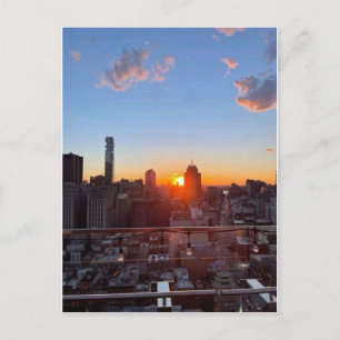 Carte Postale Coucher de soleil sur la skyline de New York City,