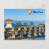 Carte Postale Coucher de soleil sur le col de Dochula - Bhoutan, (Devant)