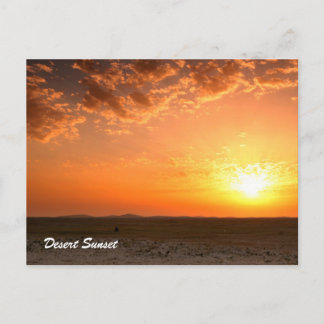 Carte Postale coucher de soleil sur le désert