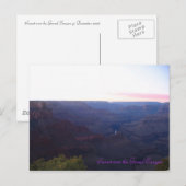 Carte Postale Coucher de soleil sur le Grand Canyon (Devant / Derrière)