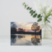 Carte Postale Coucher de soleil sur le lac (Debout devant)