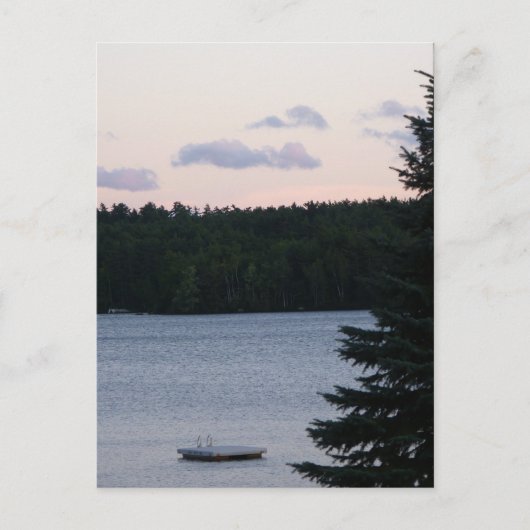 Carte Postale Coucher de soleil sur le lac (Devant)