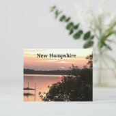 Carte Postale coucher de soleil sur le lac (Debout devant)