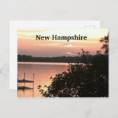 Carte Postale coucher de soleil sur le lac (Devant / Derrière)