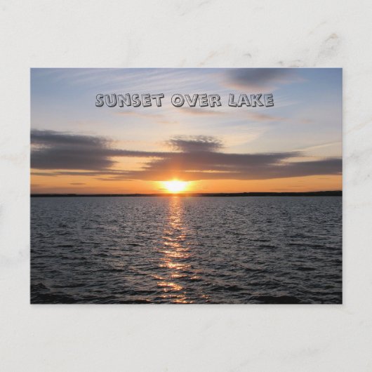 Carte Postale Coucher De Soleil Sur Le Lac (Devant)