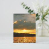 Carte Postale Coucher de soleil sur le lac (Debout devant)