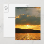 Carte Postale Coucher de soleil sur le lac (Devant / Derrière)