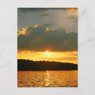 Carte Postale Coucher de soleil sur le lac